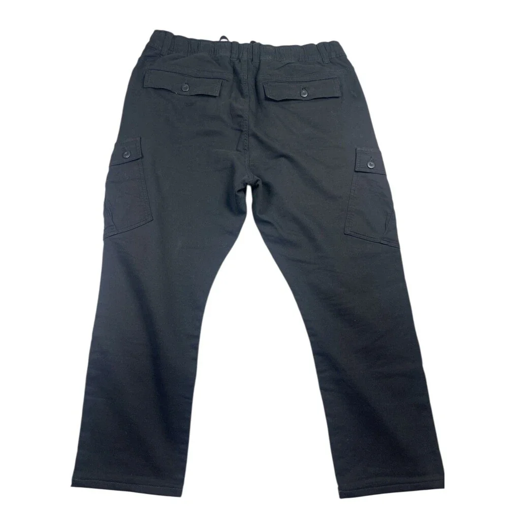 Military Cargo Pants Men's 2XL Black Big and Tall High Rise Drawstring‎